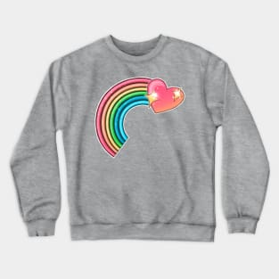 Rainbow and heart Crewneck Sweatshirt